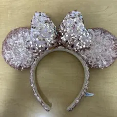 ミニーマウス風カチューシャ ローズゴールド