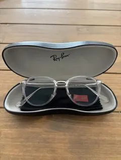 美品　Ray-Ban 透明フレーム 度入りメガネ　サングラス
