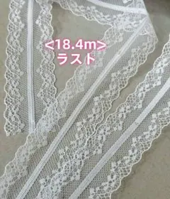<ラスト><18.4m>　両耳　ラッセルレース　幅約4.2cm