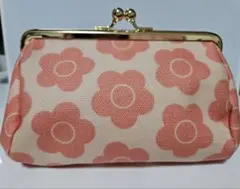 未使用マリークワント　ピンクがま口ポーチ