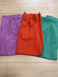 ＧＵ　カラーパンツ　まとめ売り　ワイドパンツ　ジャージ素材　スラックス