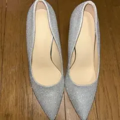 シルバー グリッター ハイヒール