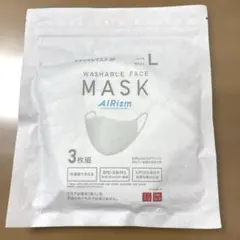 【匿名配送】 エアリズムマスク Lサイズ 3枚入り ホワイト　ユニクロ