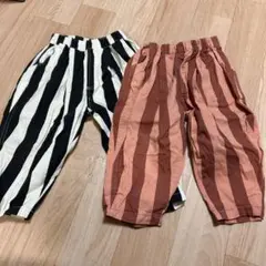 ストライプ柄ロングパンツ　100 キッズ　ボトムス