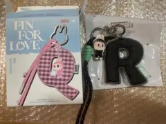 ラブブ PIN FOR LOVE イニシャル キーリング【R】