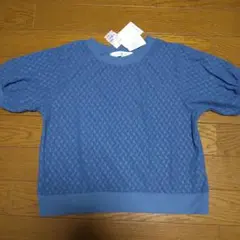 カ*ス様 半袖 トップス L くすみブルー しまむら Blue Strive T