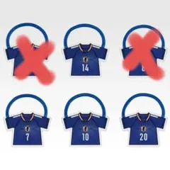 一番くじ サッカー日本代表ver. E賞 ユニフォーム型マルチバンド 4種