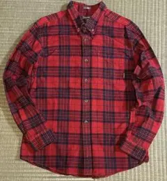 『美品』Eddie Bauer エディーバウアー　チェック柄フランネルシャツ　赤