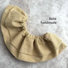 246. フリルスタイ　ハンドメイド　付け襟　まん丸スタイ　チェック