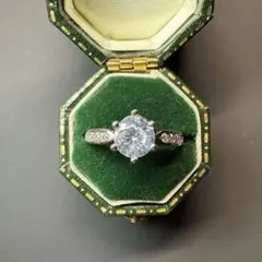 ダイヤモンドリング　モアサナイト　サイズ調節可　新品未使用　175