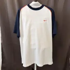 00s NIKE リンガーTシャツ サーマルワッフル レットスウィッシュ刺繍ロゴのサムネイル