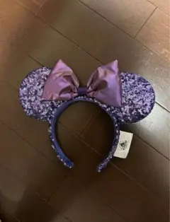 ディズニー 紫色スパンコール　ミニー　カチューシャフロリダ　アメリカ　海外