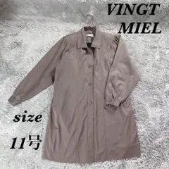 VINGT MIEL (11号) ロングコート 韓国製 ウエストリボン付