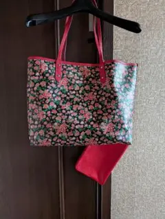 COACH リバーシブル花柄トートバッグとポーチセット希少