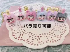 【6点セット】クレヨンしんちゃん　フロッキーマスコット　キーホルダー　ブタさん