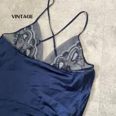 VINTAGE 90s サテンレースキャミソール ランジェリー イタリア製のサムネイル