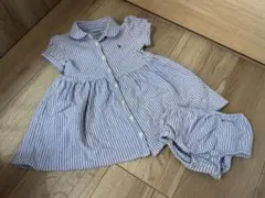 【80size】Ralph Lauren ワンピース 12M ストライプ