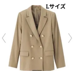 【美品】GU ダブルブレスト ブレザー 紺ブレ 金ボタン L 完売品 ベージュ