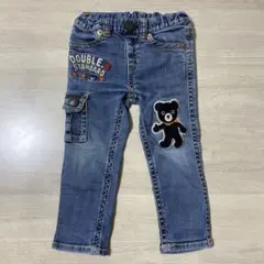 DOUBLE.B デニムパンツ 90cm クマ刺繍