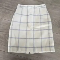 【JUSGLITTY】ホワイトブルーチェック タイトスカート