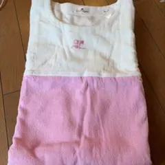 courreges ルームウェア パイル地 ホワイト ピンクカワイイ映えるのサムネイル