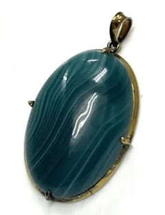 silver ヴィンテージ ゴールドカラーコーティング 天然石 ペンダント