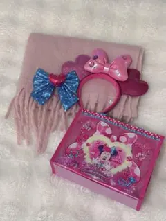 ミニーパルパルーザ まとめ売り グッズ3点＋ピンクマフラー ディズニー