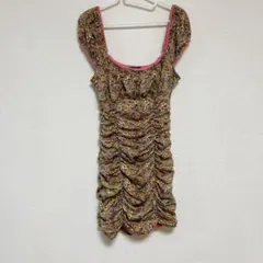 FOREVER 21 花柄 ノースリーブ ミニ ワンピース【L】 トップス