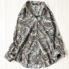 美品＊ETRO ペイズリー柄 長袖シャツ 38 ストレッチ コットン イタリア製のサムネイル