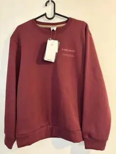 HEAD バーガンディ クルーネックスウェット