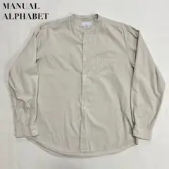 MANUAL ALPHABET バンドカラー コーデュロイシャツ ルーズフィット