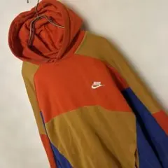 00's NIKE L ゆるだぼ 刺繍 パーカー マルチカラー 激レア レトロ