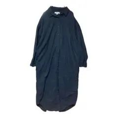 niko and... ニコアンド ロングシャツワンピース ブラック L相当