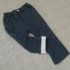 美品★90★グレー ドット 長ズボン♪フリース/プチジャム ブランシェスGAP