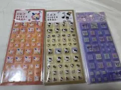 サンリオ キティ ウサハナ　クロミタイルシール カットピースシール 3セット