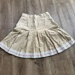 メゾピアノ 花柄 コーデュロイ スカート 160cm 中古品 平成レトロ