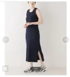 値下げ　Spick & Span コットンタンクスリット ニットワンピース
