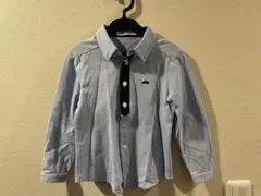 familiar ライトブルー ボタンダウンシャツ 車刺繍