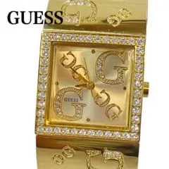 【美品　電池交換済】GUESS バングル腕時計 スクエア ゴールド　日本製のサムネイル
