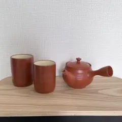 未使用　常滑焼　急須＆湯呑み3点セット 茶器セット