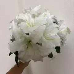 ホワイトリリー 造花 ウェディングブーケ