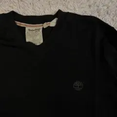 【OLD】Timberland ワンポイントロゴ Vネック ニット セーターのサムネイル