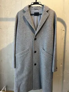 HARE チェスターコート グレーMサイズ　ウール混紡のサムネイル