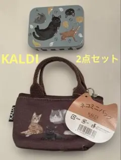 KALDI カルディ　ハロウィンネコミニ缶+ネコミニバッグ　2点セットのサムネイル