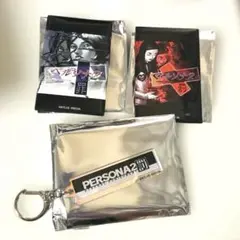 ペルソナ2 パッケージアート缶バッジ　タイトルロゴアクリルキーホルダーのサムネイル