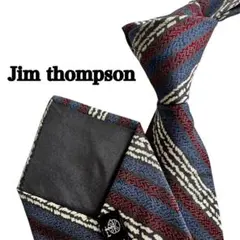 Jim Thompson ジムトンプソン　ボルドー　青ストライプ メンズネクタイのサムネイル