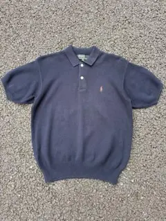 80s Polo by Ralph Lauren ネイビー ニットポロシャツ
