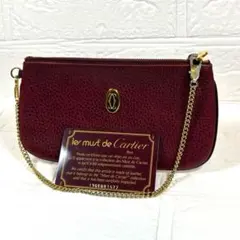 【ギャランティーカード付】Cartierカルティエ コインケース チェーンバッグ