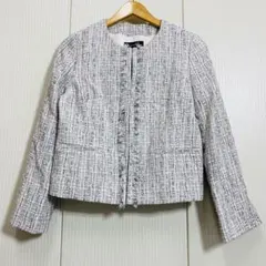 UNTITLED セレモニースーツ ラメツイード ノーカラージャケット 2