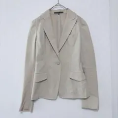 BLACK BY MOUSSYテーラードジャケット ベージュ S コットン混